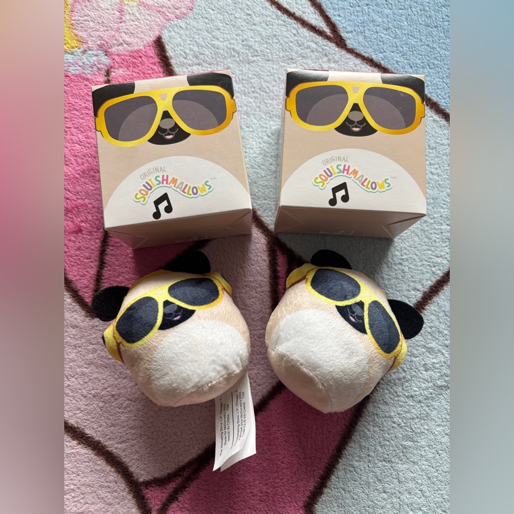 McDonald’s Squishmallows Panda Plush Duo with Sunglasses